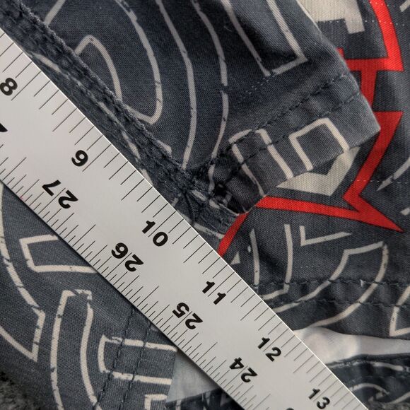 MMA Elite Athletic Shorts Mens Size XL Gray Geometric Dragon Pattern - Picture 5 of 15